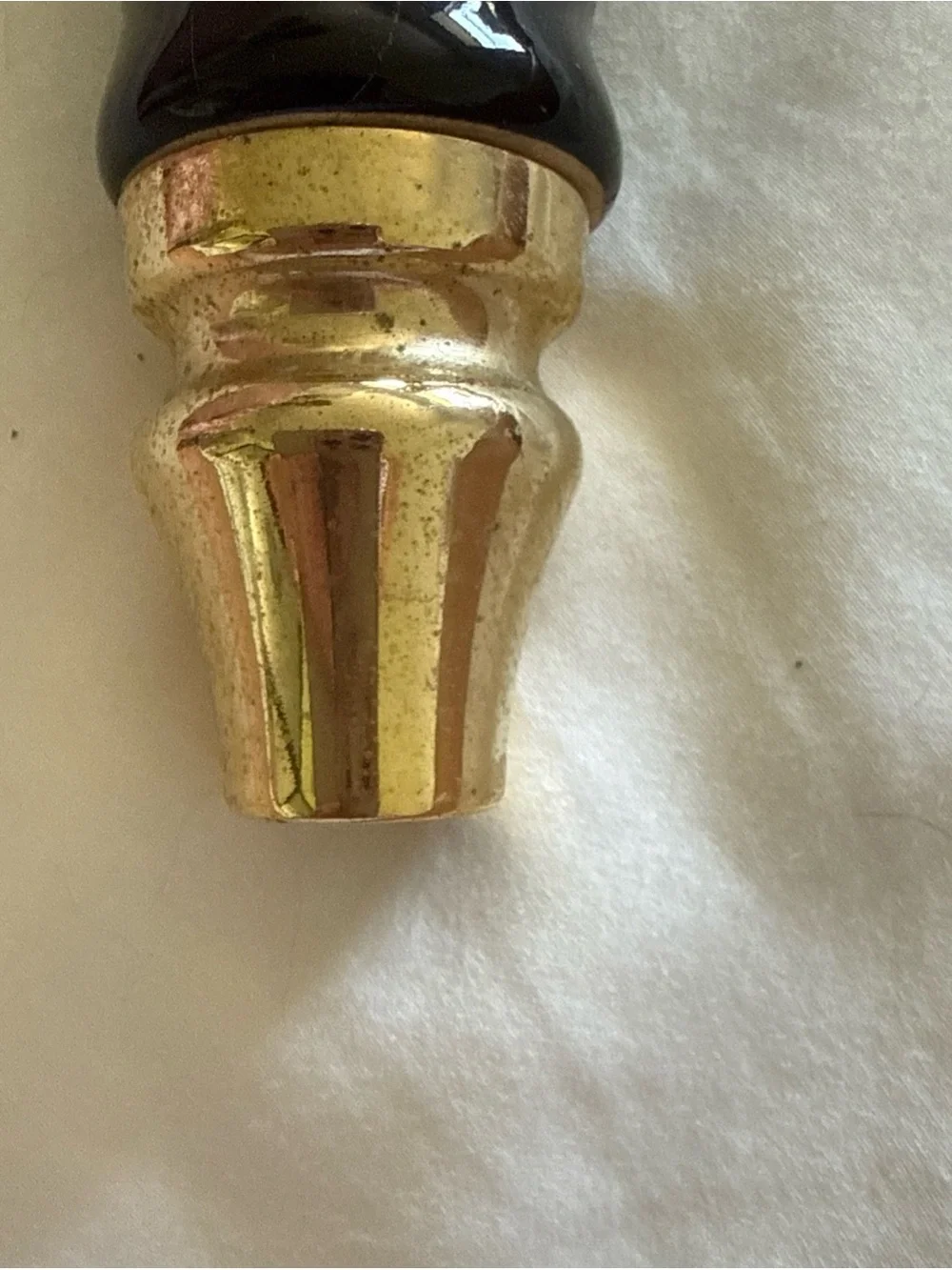 Bass Ceramic Tap Handle in Cream, Black & Red - Bass has some wear